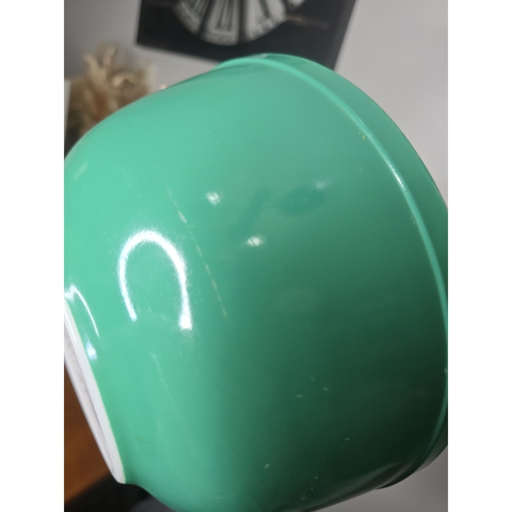 Vintage Pyrex 403 Primary Colors Green Nesting/Mixing Bowl 2.5 Quart 8.75" Round - Picture 5 of 9